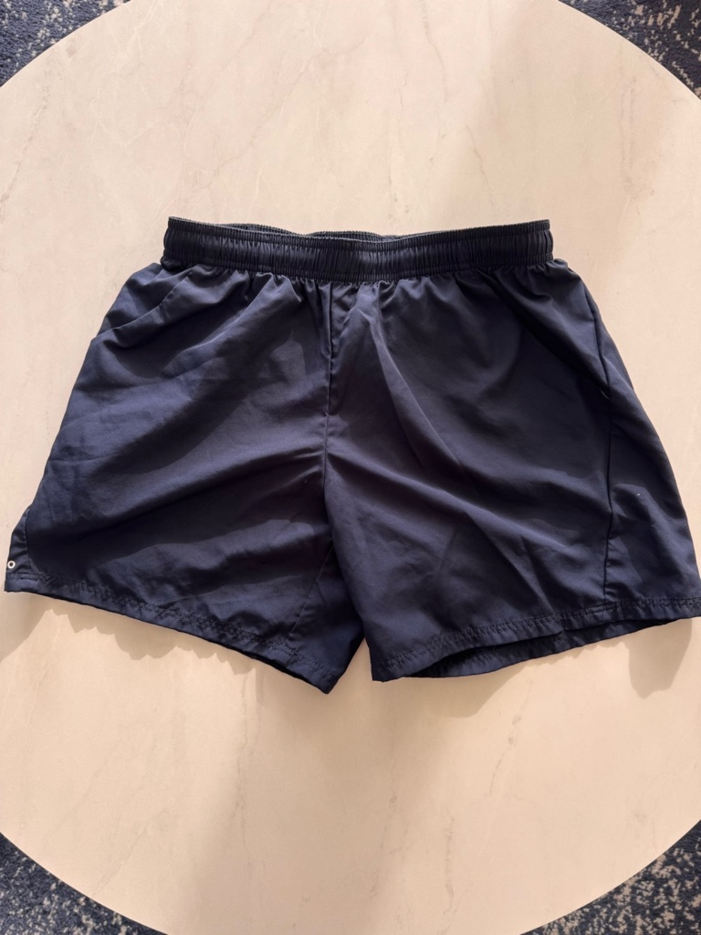 ARTENGO Men's Board Shorts Dark Blue M Elastic Waist Back Pocket Mesh Lining